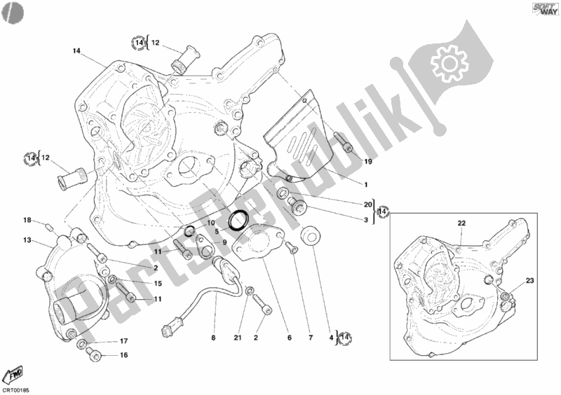 Todas las partes para Cubierta Del Generador de Ducati Superbike 998 Matrix Single-seat 2004